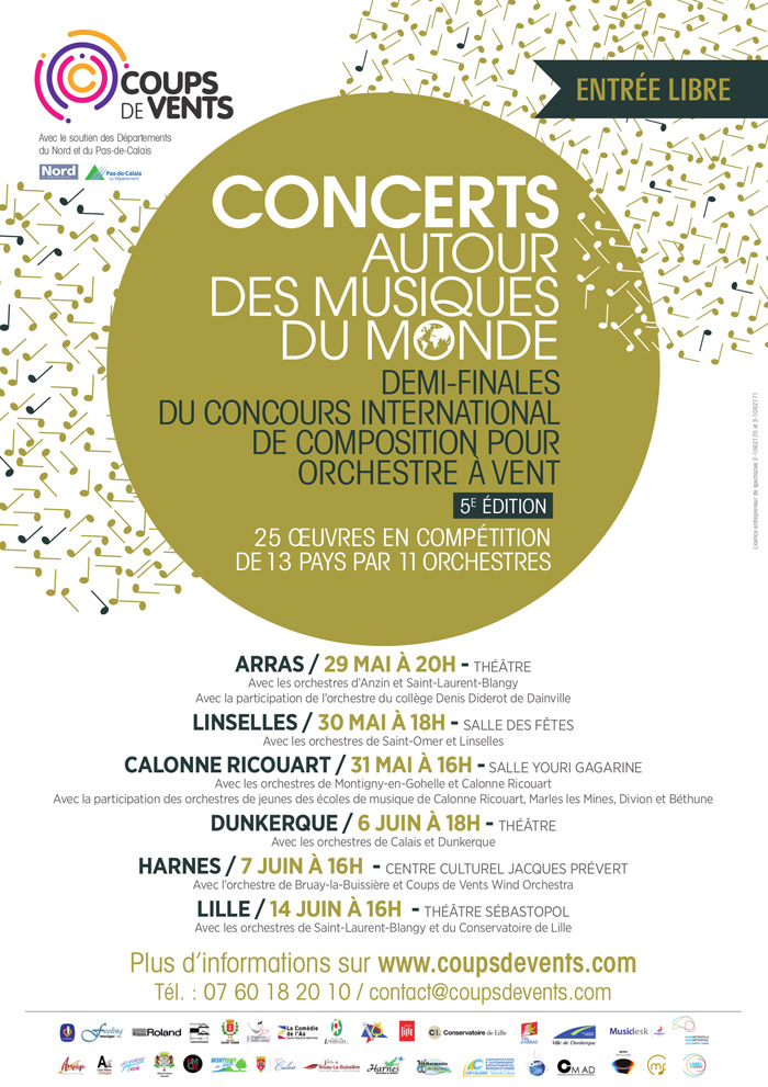 Coups de Vents - Demi-finales du Concours International de Composition pour Orchestre à Vent 2015